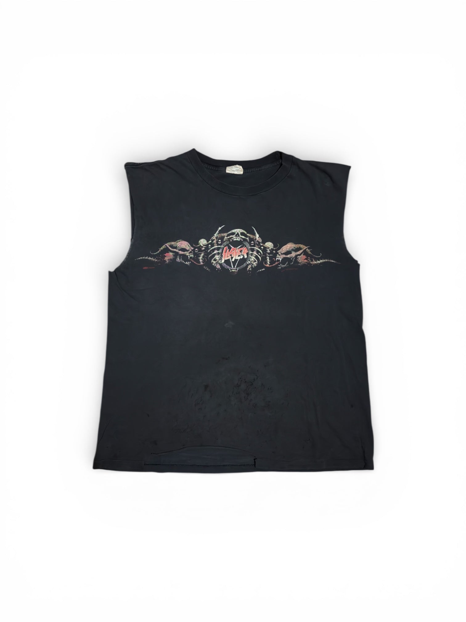 VINTAGE SLAYER CUT OFF T-SHIRT